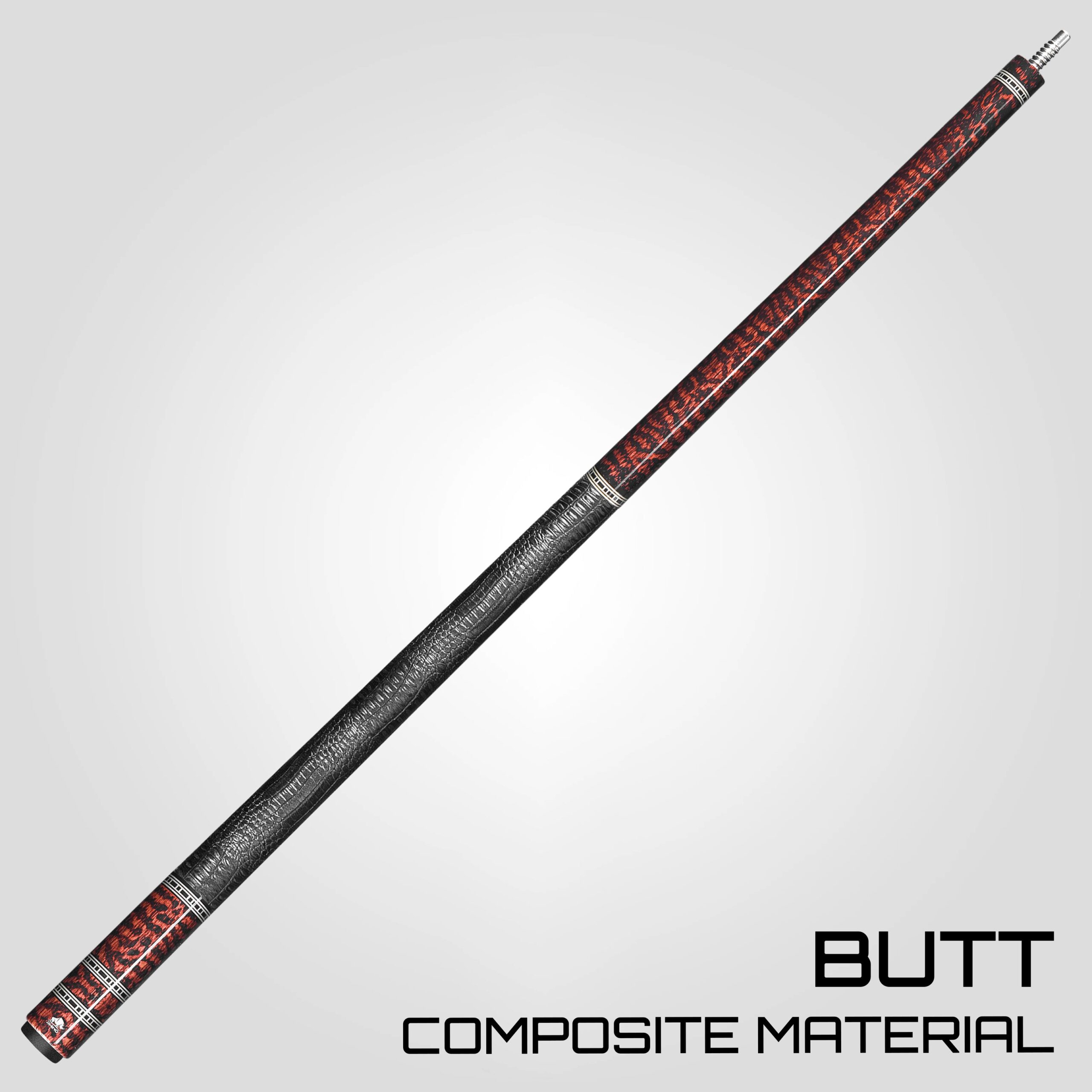 Rhino RETRÔ Pool Cue - Snake - Crocodile Embossed Microfiber Leather Wrap - Arjumany