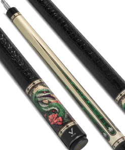 EVO Beast Pool Cue - Emerald Cobra - Leather Wrap