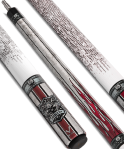 EVO Freedom Pool Cue - Crimson Flame - White Leather Wrap