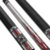EVO Freedom Pool Cue - Crimson Flame - Black Leather Wrap