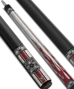 EVO Freedom Pool Cue - Crimson Flame - Black Leather Wrap