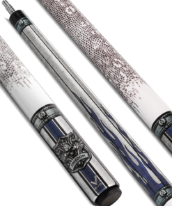 EVO Freedom Pool Cue - Azure Flame - White Leather Wrap