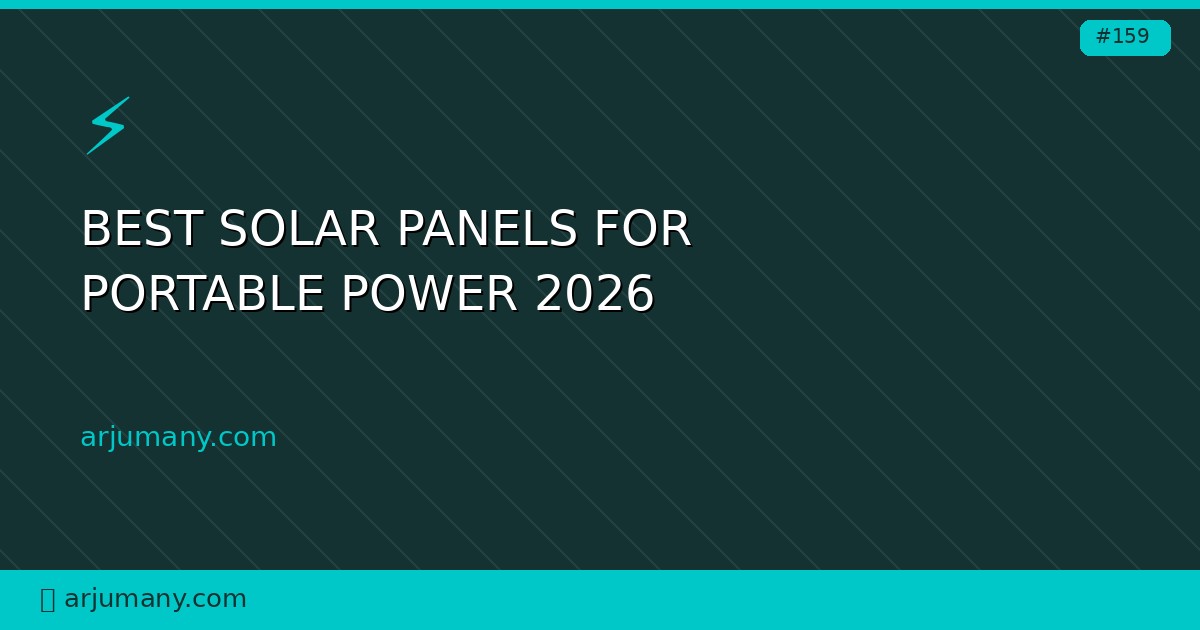 best solar panels for portable power 2026