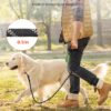 Retractable dog leash with ergonomic handle for comfortable walking