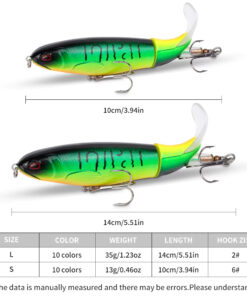 10 piece topwater fishing lure set lifelike bass baits