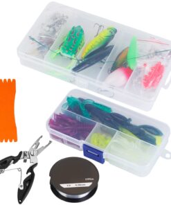 383 piece fishing lure tackle box complete bass kit