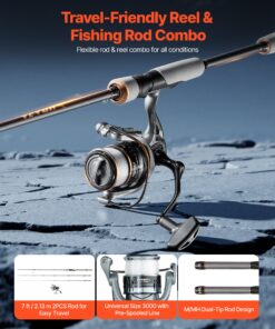 IM7 carbon fiber rod and spinning reel combo set