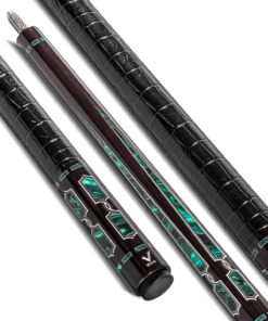 EVO Luna Pool Cue - Malachite Eclipse - Leather Wrap