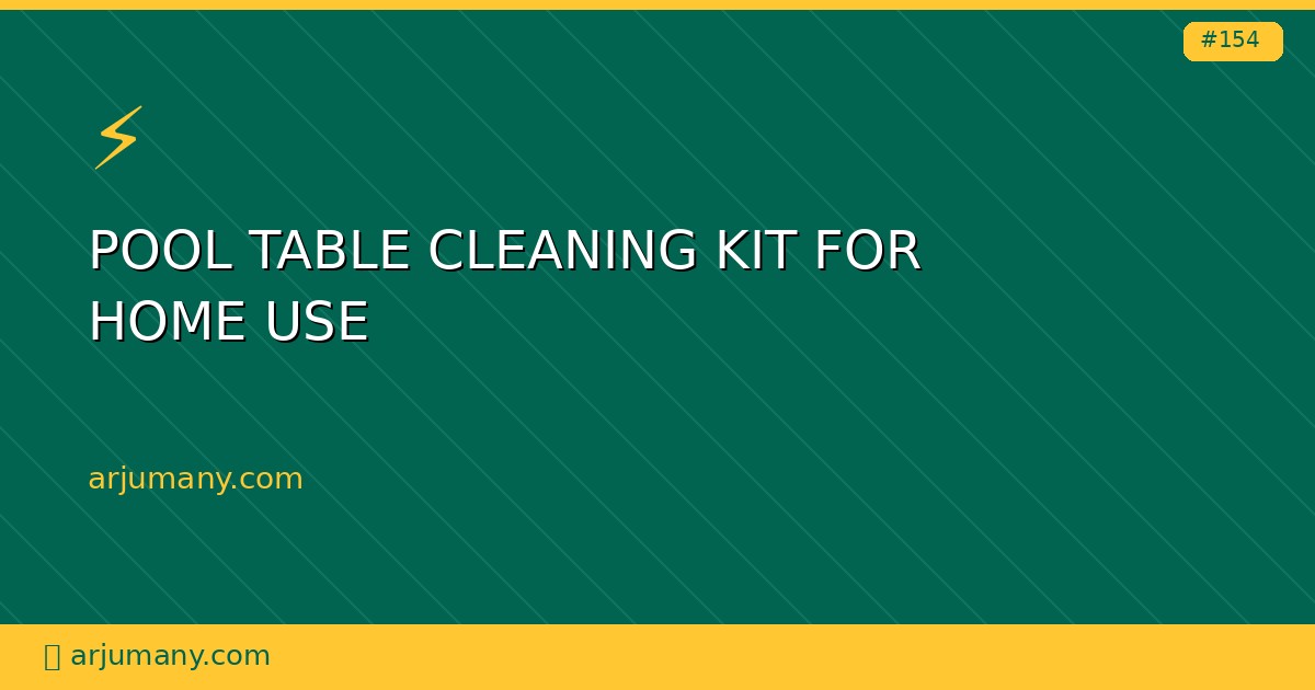 pool table cleaning kit for home use