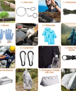 14-in-1 emergency survival kit compact