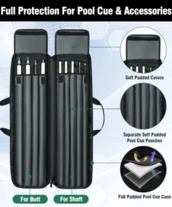 Arjumany Multi-Pocket Pool Cue Case — 4 Butts + 5 Shafts (4×5)